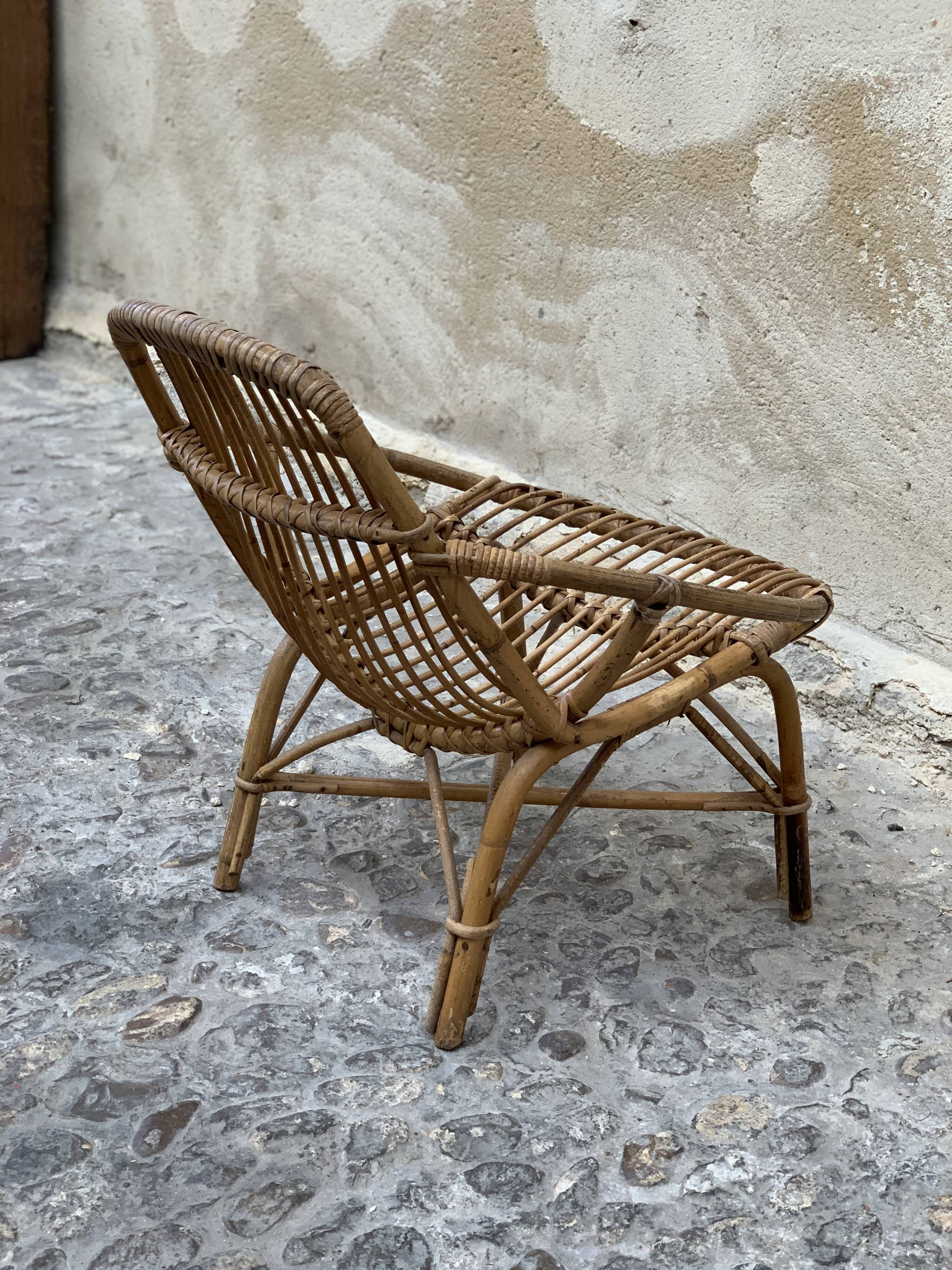 Rattan armchair