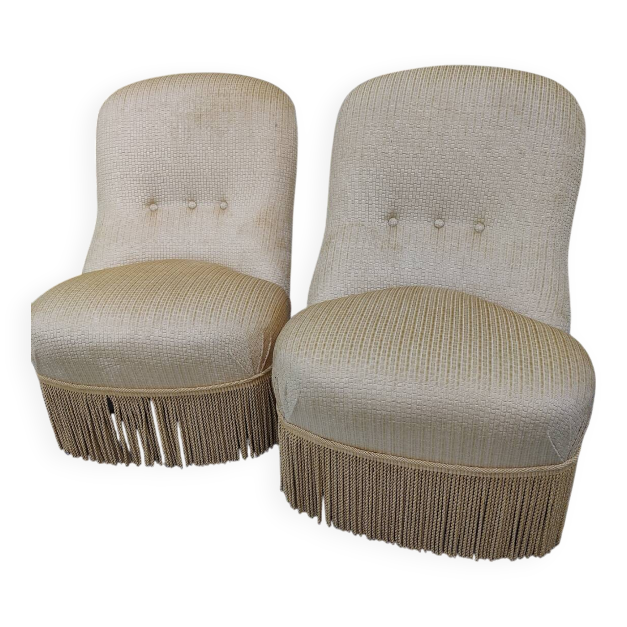 Pair of toad armchairs
