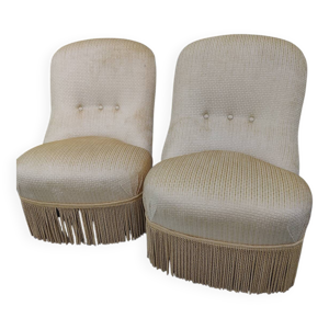 Paire de fauteuils crapauds