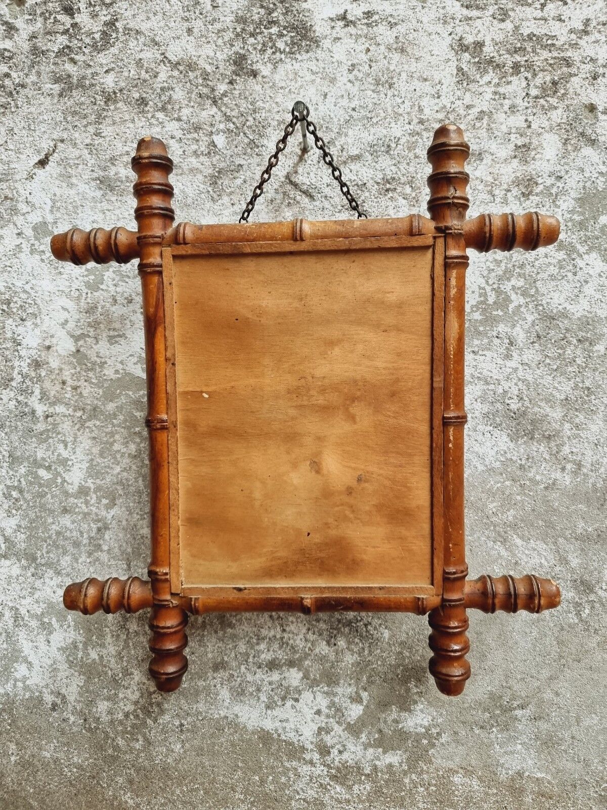 Vintage mirror faux bamboo 39x44cm