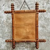 Vintage mirror faux bamboo 39x44cm