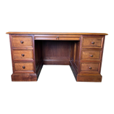 Minister's desk with restored walnut coffered