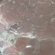 Marbled pink blown glass art vase, La Rochère