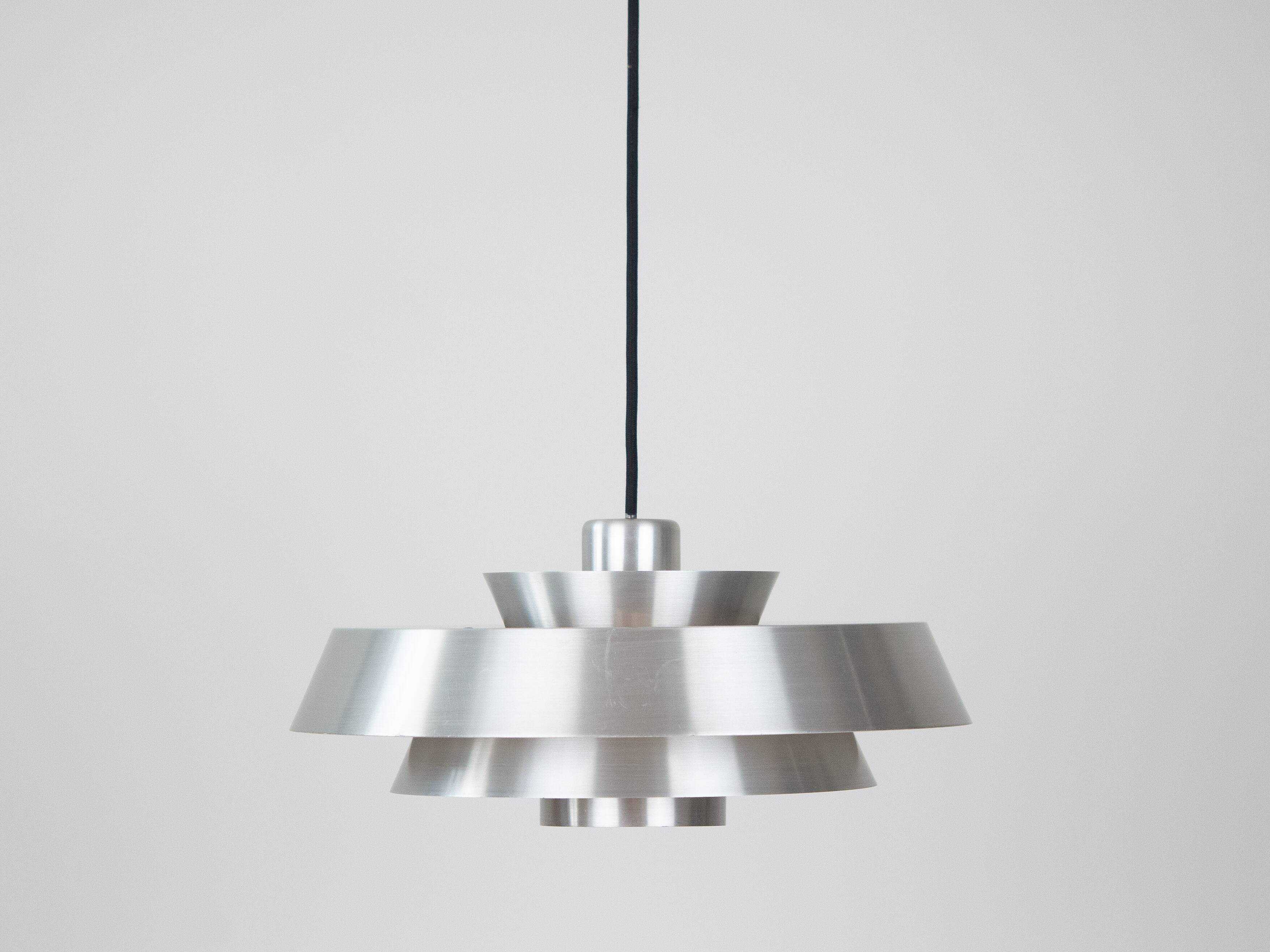 Danish vintage pendant lamp Nova by Jo Hammerborg, Fog og Morup, 1963