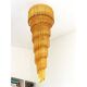 Contemporary Amber “Quadriedro” Murano Glass Twister Chandelier in Venini S