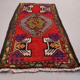 Small Vintage Turkish Rug 100x51 cm, Short Runner, Tribal, Shabby Chic