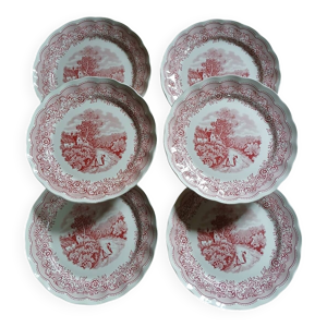 6 plats en faïence italienne
