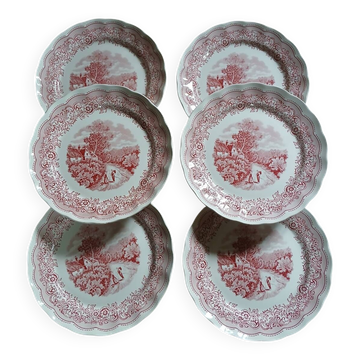 6 plats en faïence italienne 