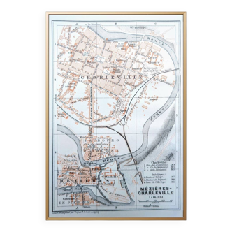 Imprimée en 1908, carte de Charleville-Mézières