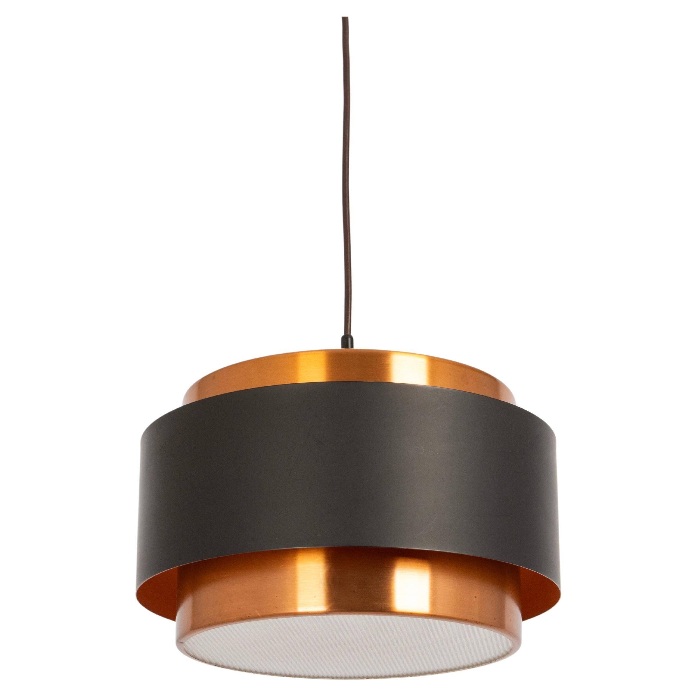 Jo Hammerborg copper Pendant Light - Juno -, for Fog & Morup, 1960s