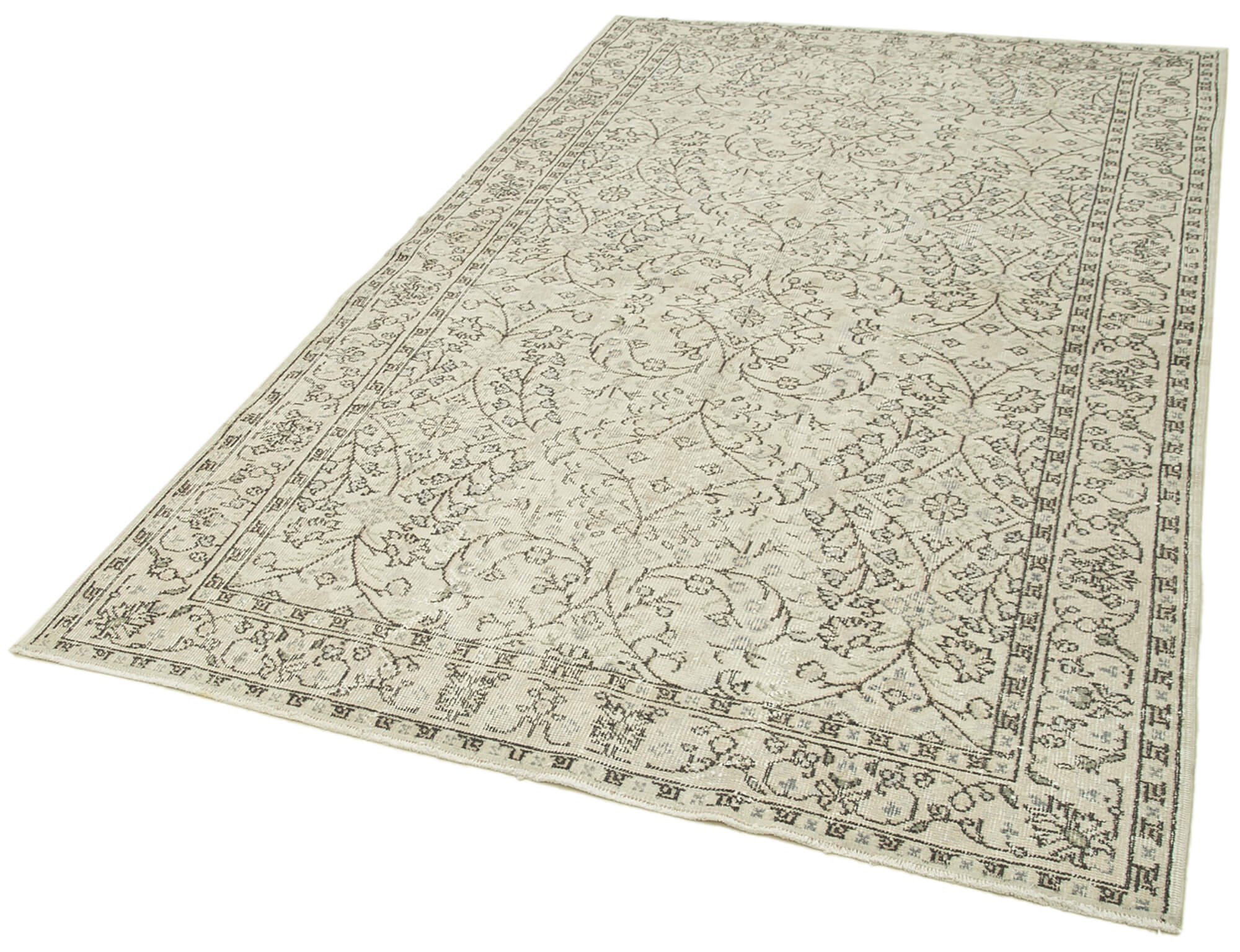 Hand-knotted turkish beige carpet 157 cm x 260 cm