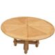 Large vintage Victorine table in light oak, Guillerme et Chambron