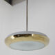 Buhaus / Functionalist Brass Chandelier UFO, 1930s, Restored