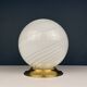Vintage table lamp in white Murano glass, Italy, 1970s.