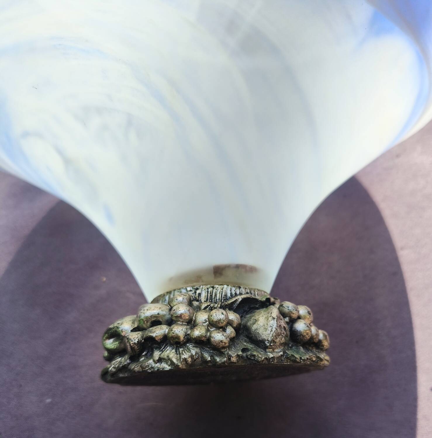 Murano glass centerpiece with 925 silver base