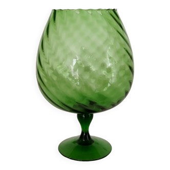 Vase Verre Empoli Vert Vintage