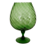 Vintage Green Empoli Glass Vase