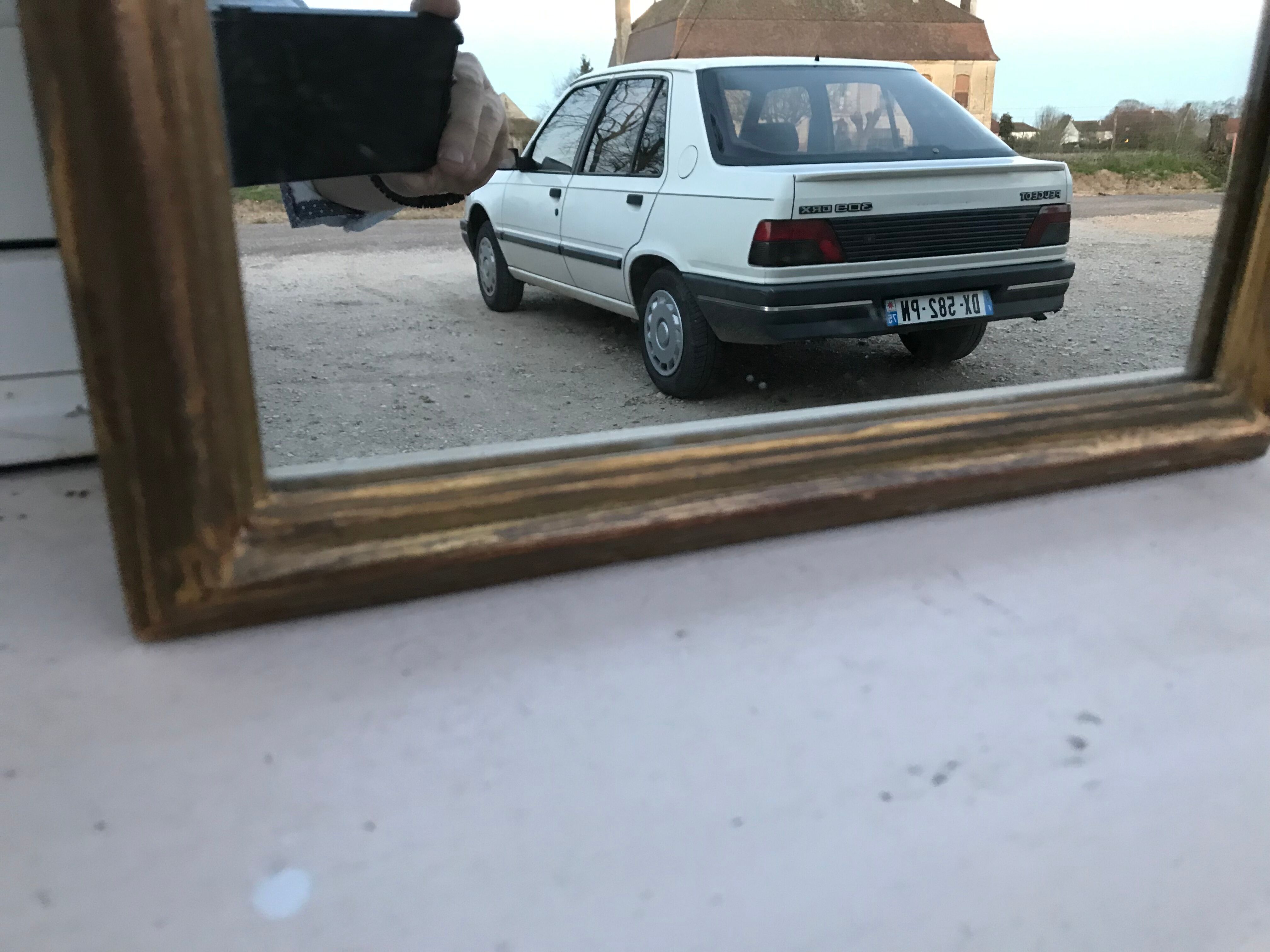 Mirror wood gilded Louis XVI style 34x100cm