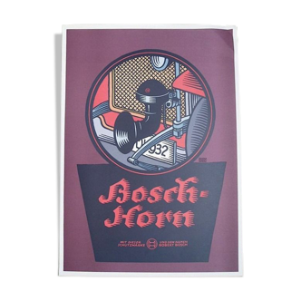 Affiche publicité Horn Klaxon tacot automobile 65x47cm