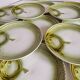 Set of 12 fish plates from the Moulin des Loups factory in Orchies