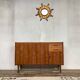 Vintage enfilade - walnut - 50/60 - Scandinavian style - spindle feet