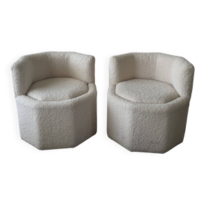 Paire de fauteuils tissu
