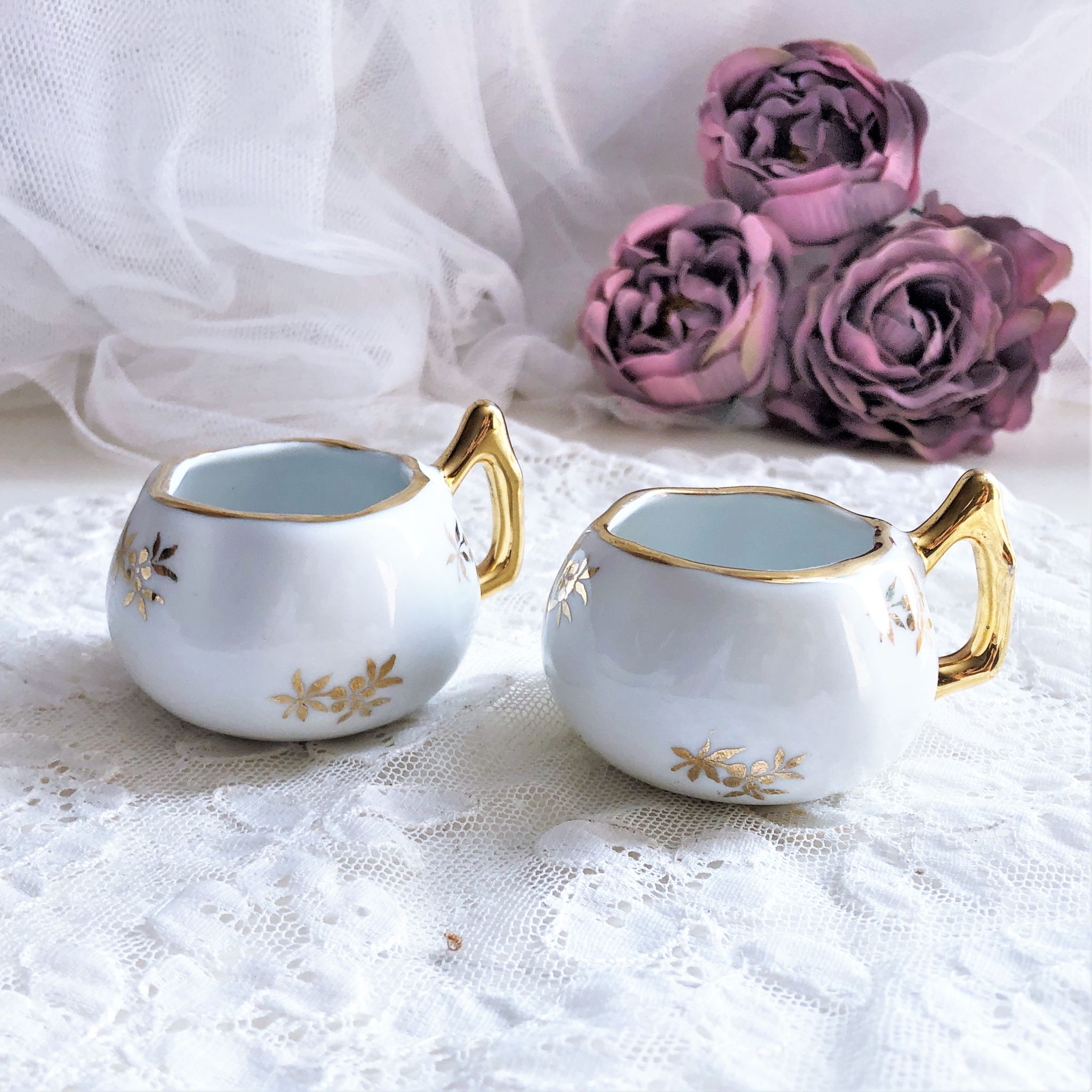 Pair of Luxury porcelain salt salers from France