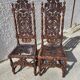 Pair of large chairs to restore in carved wood of the xix th century ref je