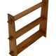Vintage wooden wall shelve rack bookshelf in pinewood minimalist design
