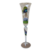 Flute à champagne Paul Nagel collection rêveries modèle Papillon peint main