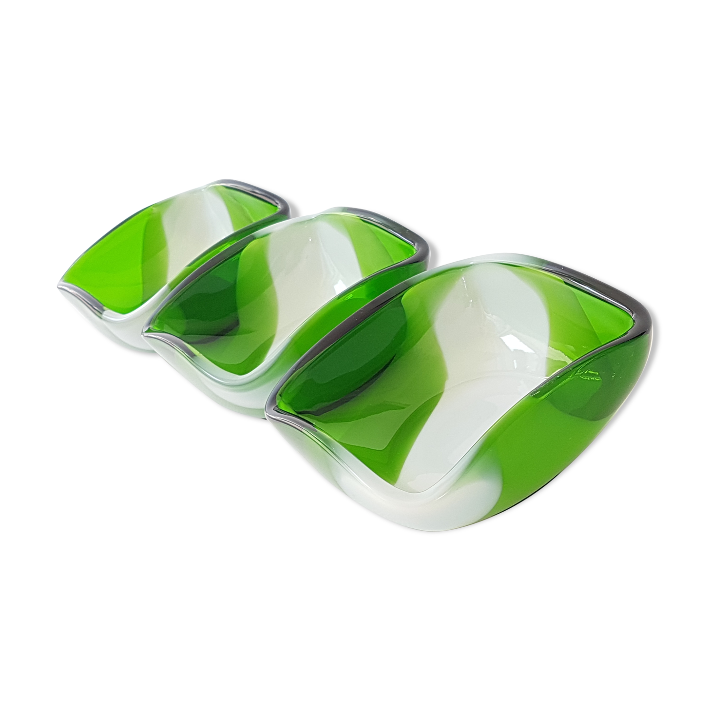 Suite of 3 glove in Murano 1970