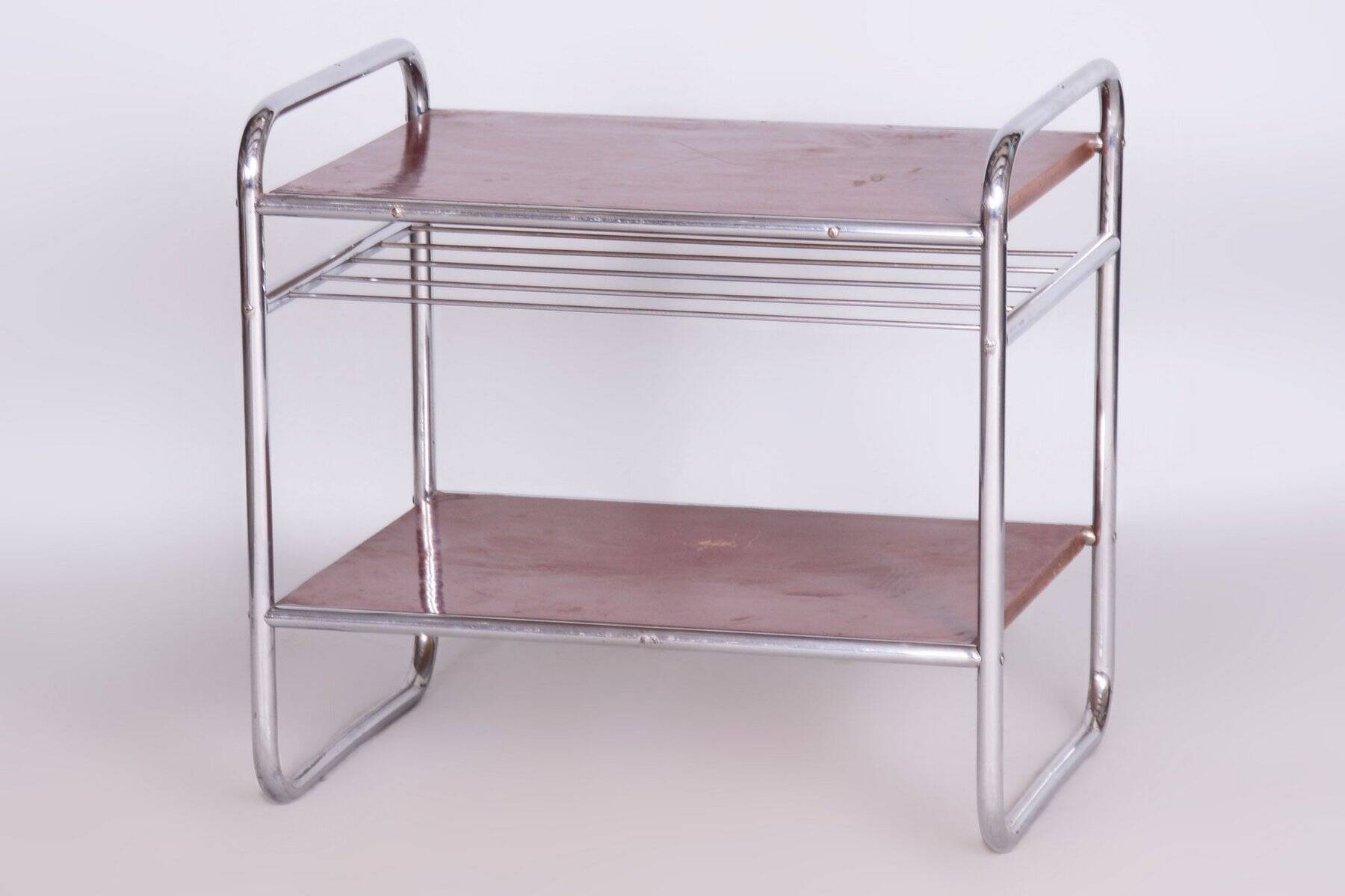 Bauhaus Side Table in Chrome-Plated Steel, 1930s