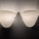 Paire d'appliques en cristal blanc par Murano Due, Italie, années 1980