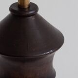 Turned wooden torch-shaped lamp base, 1930s/1940s