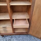 3-door walnut wardrobe