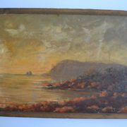 Old seaside painting HSP marine painting signed A. Raynal