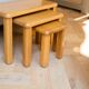 Vintage brutalist 60s/70s oak nesting tables