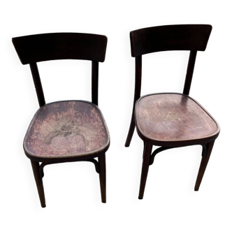 Lot de 2 chaises bistrot Thonet 1930