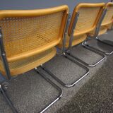 Series of 4 chairs Cesca B32 by Marcel Breuer