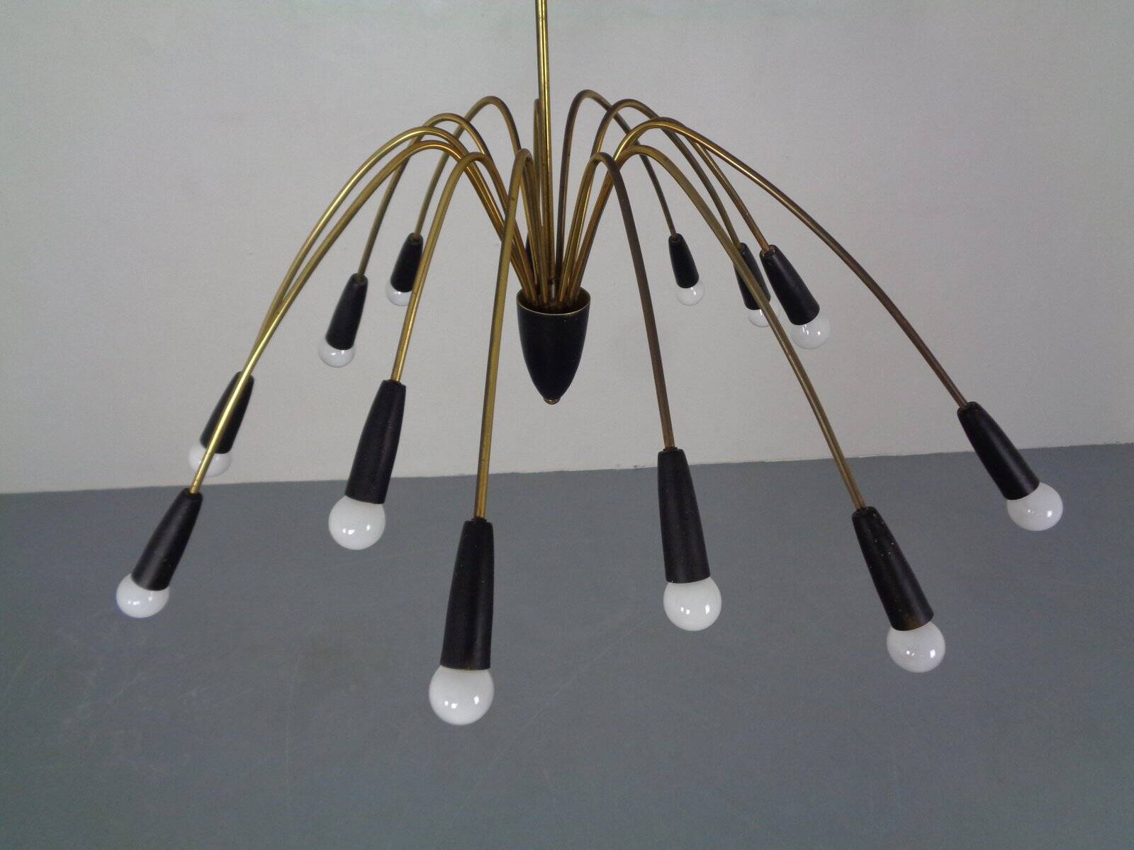 Large Italian Spider Ceiling Lamp, 1950s