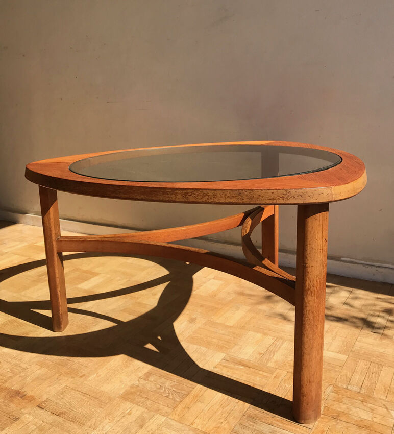 Table basse tripode en teck Nathan - 1960