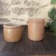 Set of 2 old pots in glazed stoneware