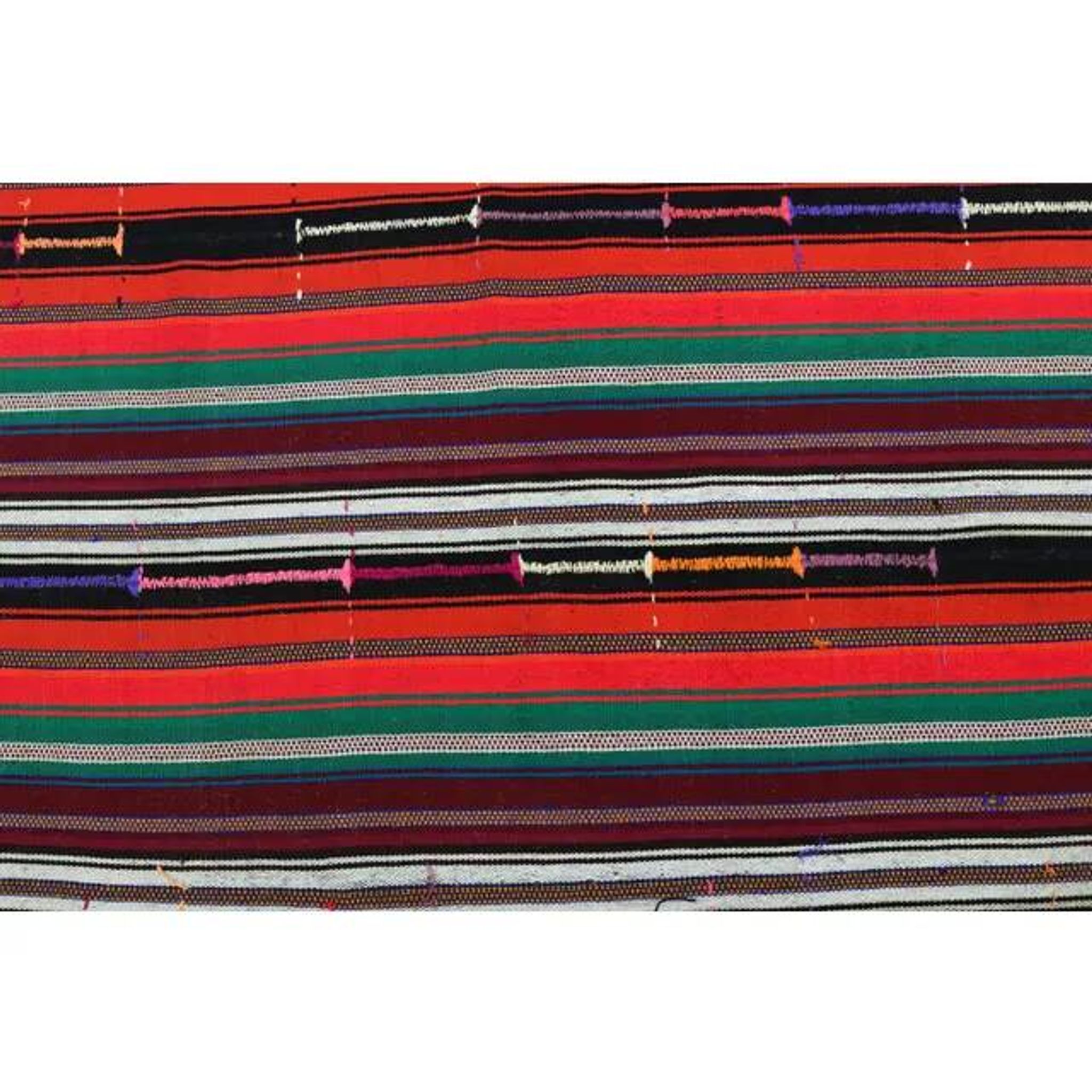 1970s Vintage Turkish Oushak Handmade Wool Cotton Red Area Rug 177x213