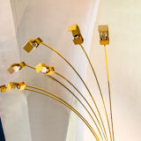 Brass floor lamp with seven lights Italy 70s