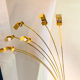 Brass floor lamp with seven lights Italy 70s