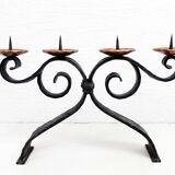 Large iron candlestick with 4 lights