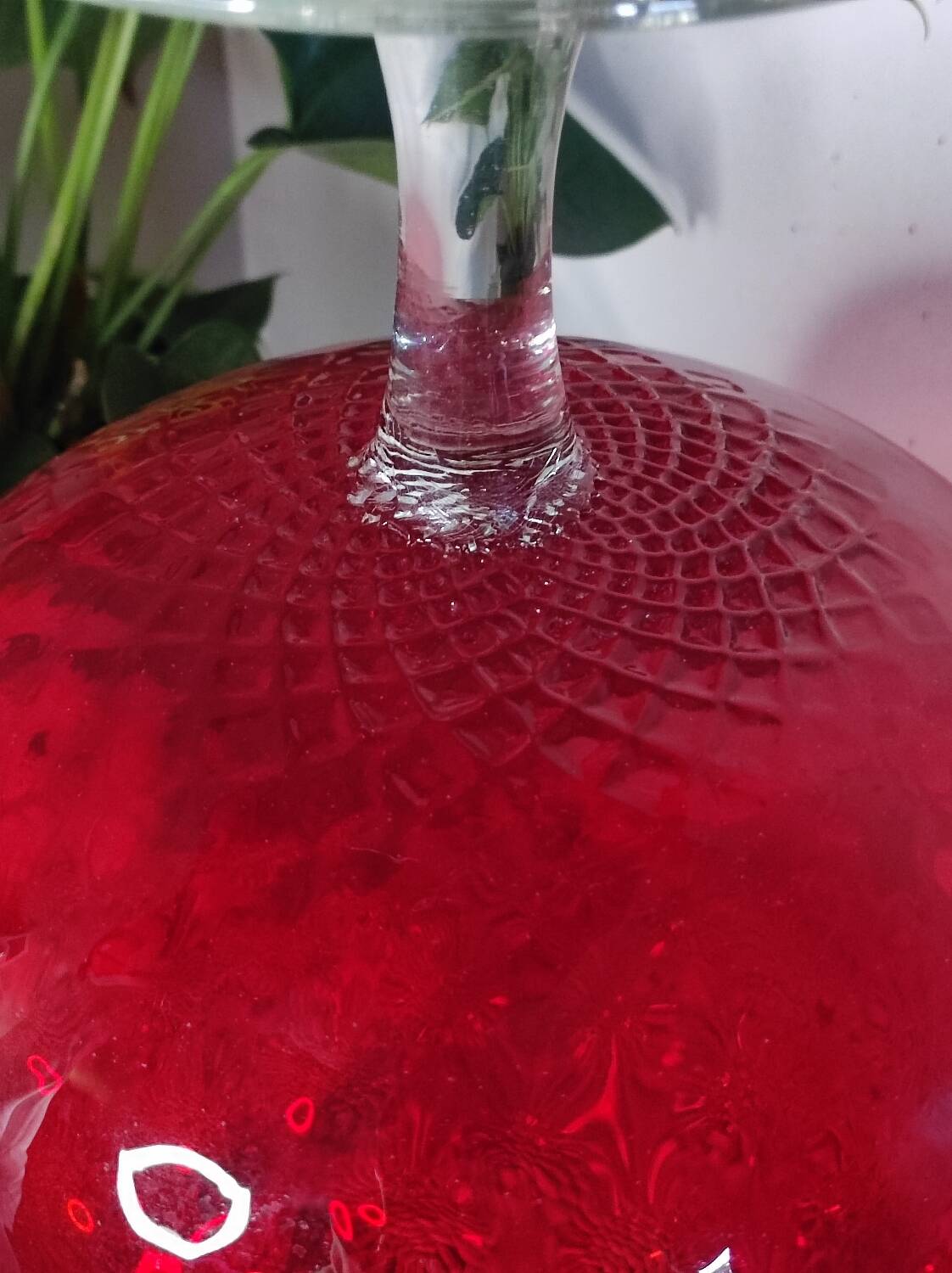 Red vase Empoli Italy 1960