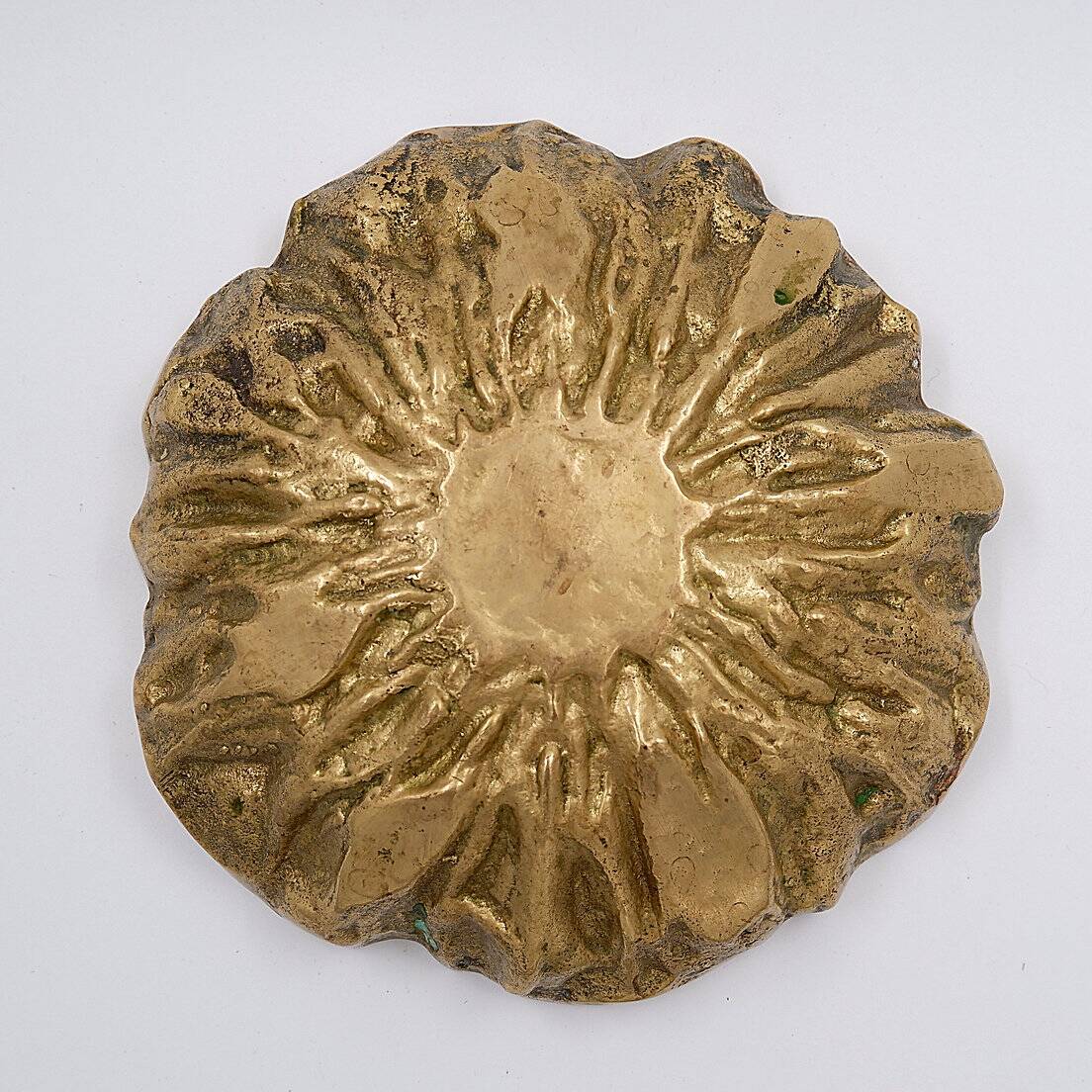 Brutalist 50s Brass Ashtray /