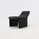 DS50 black leather lounge chair by De Sede Switzerland 1980s
