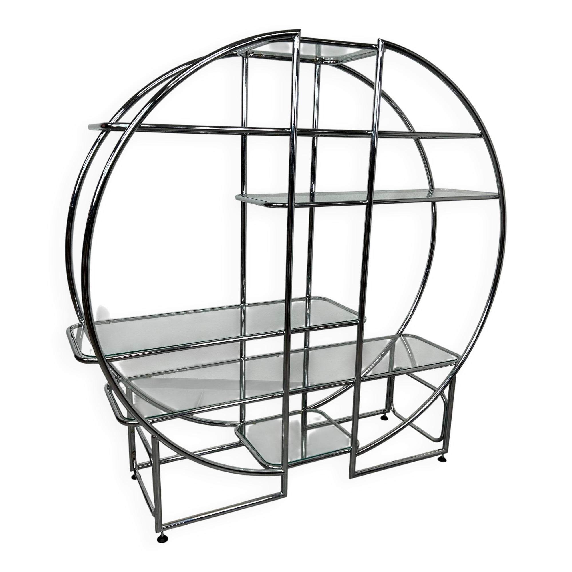 Mid-century design tubular steel shelf